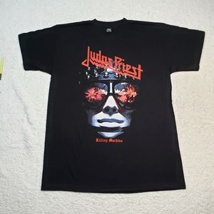 JUDAS PRIEST HELL BENT FOR LEATHER SHIRT SIZE L   Print location: Back